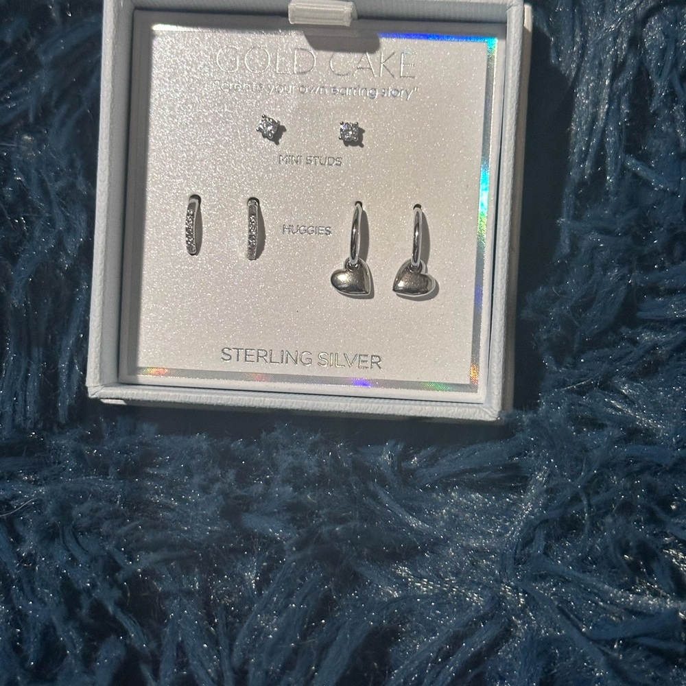 Gold Cake Silver Earring Collection